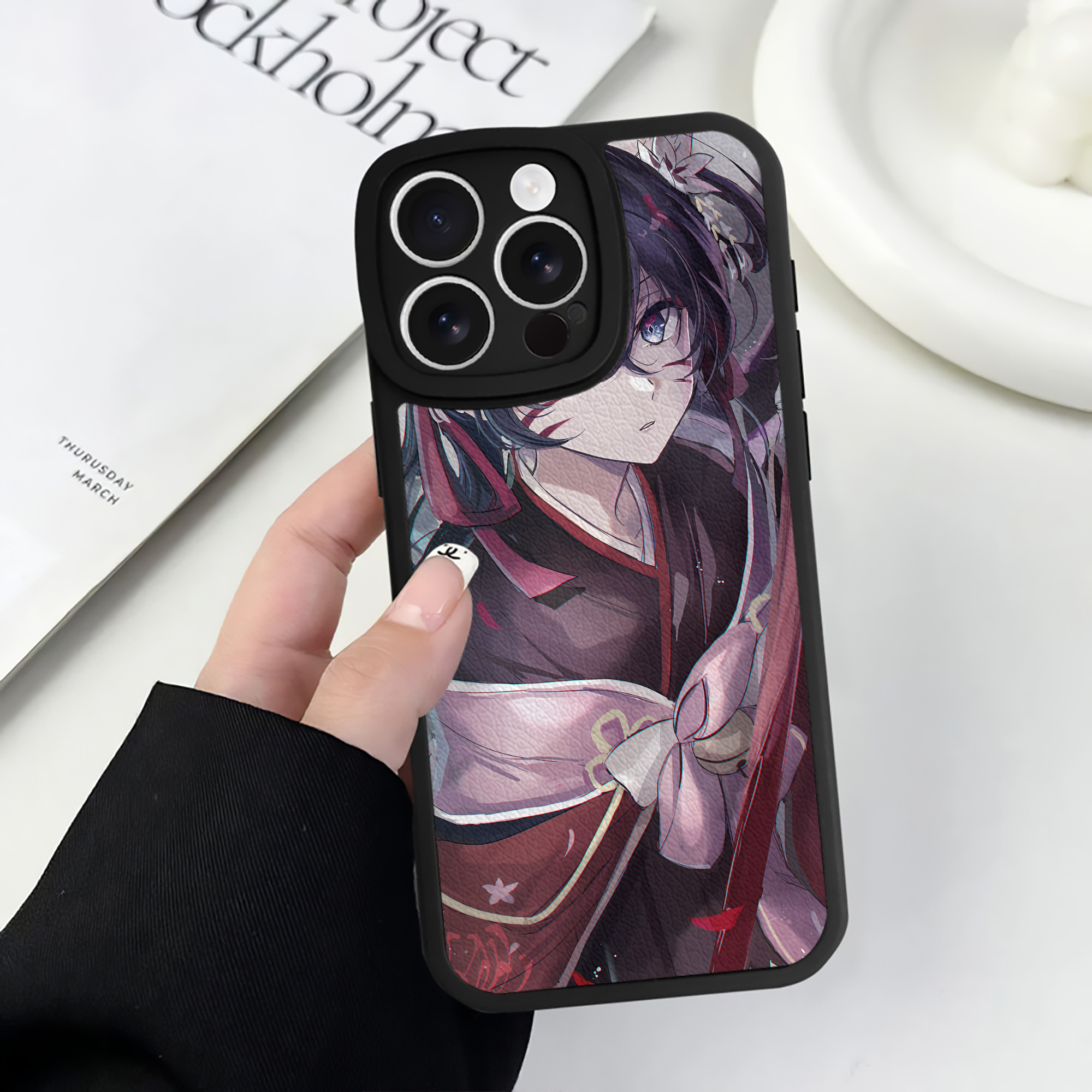 （画像用） 文豪ストレイドッグス Bungo Stray Dogs 【iPhone 16シリーズ対応】シリコンスマホケース（レザー調） 材質：シリコン